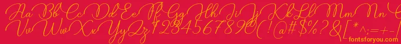 fuente Candire Font by 7NTypes – Fuentes Naranjas Sobre Fondo Rojo