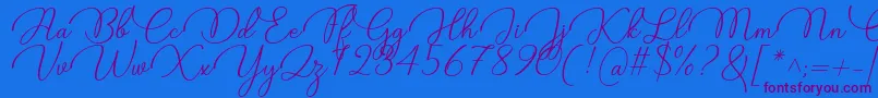 Fonte Candire Font by 7NTypes – fontes roxas em um fundo azul