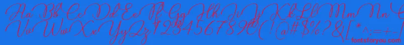 フォントCandire Font by 7NTypes – 赤い文字の青い背景