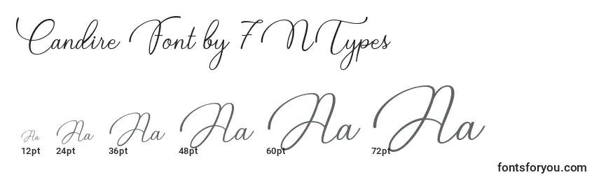 Größen der Schriftart Candire Font by 7NTypes