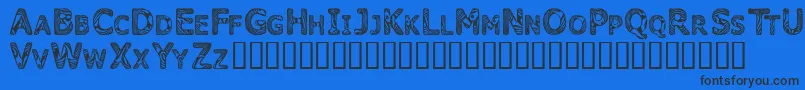 Candk   -Schriftart – Schwarze Schriften auf blauem Hintergrund