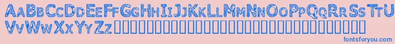 Candk    Font – Blue Fonts on Pink Background