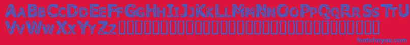 Candk    Font – Blue Fonts on Red Background