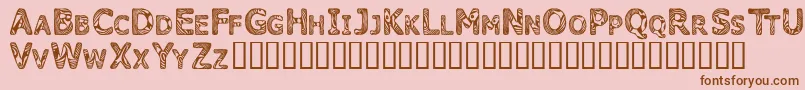 Candk    Font – Brown Fonts on Pink Background