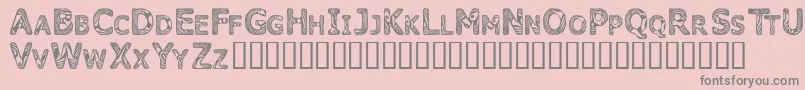 Candk   -Schriftart – Graue Schriften auf rosa Hintergrund