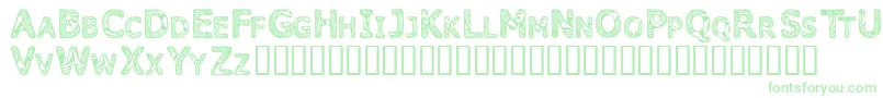 Candk    Font – Green Fonts on White Background