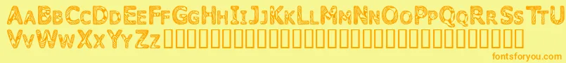 Candk    Font – Orange Fonts on Yellow Background