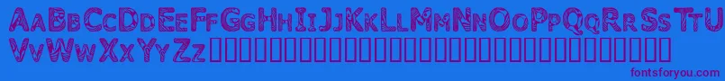 Candk    Font – Purple Fonts on Blue Background