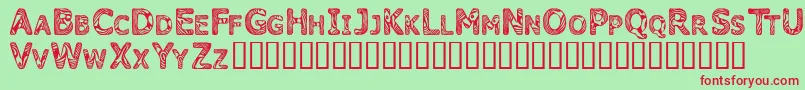 Candk    Font – Red Fonts on Green Background