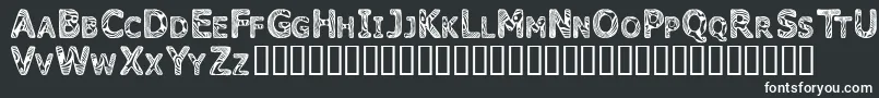 Шрифт Candk    – белые шрифты на чёрном фоне