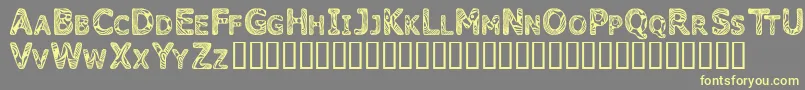 Candk    Font – Yellow Fonts on Gray Background