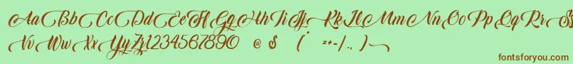 Candle Mustard Font – Brown Fonts on Green Background