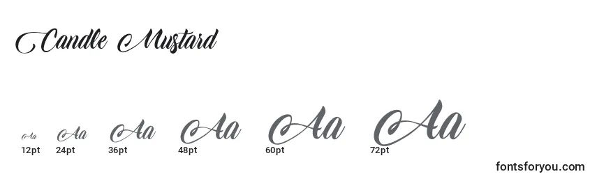 Candle Mustard Font Sizes