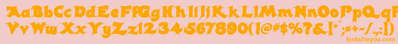 Candles  Font – Orange Fonts on Pink Background