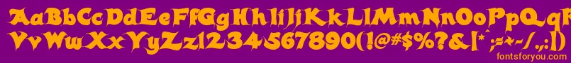 Candles  Font – Orange Fonts on Purple Background