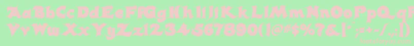 Candles  Font – Pink Fonts on Green Background