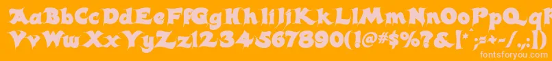 Candles  Font – Pink Fonts on Orange Background