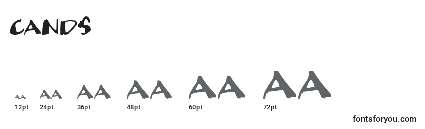 Размеры шрифта CANDS    (122698)