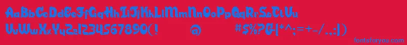 CANDSB   Font – Blue Fonts on Red Background