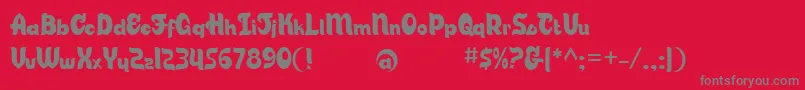 CANDSB   Font – Gray Fonts on Red Background