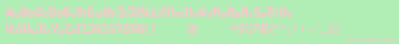 CANDSB   Font – Pink Fonts on Green Background