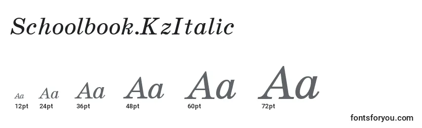 Schoolbook.KzItalic Font Sizes