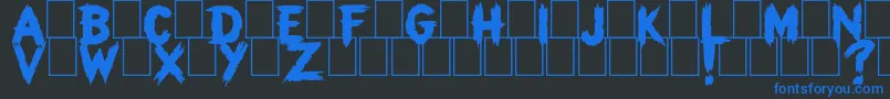 Them Font – Blue Fonts on Black Background