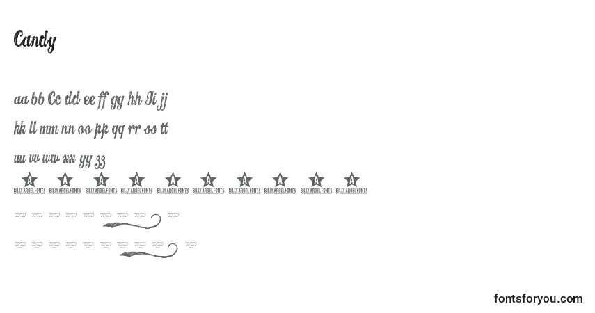 Schriftart CANDY    (122700) – Alphabet, Zahlen, spezielle Symbole
