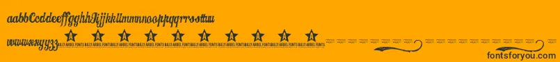 CANDY    Font – Black Fonts on Orange Background
