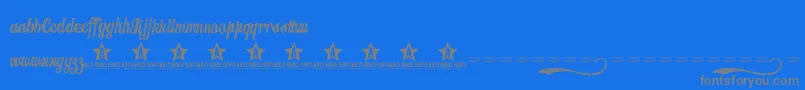 CANDY    Font – Gray Fonts on Blue Background