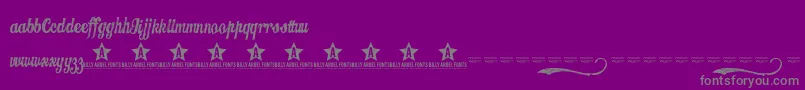 CANDY   -Schriftart – Graue Schriften auf violettem Hintergrund