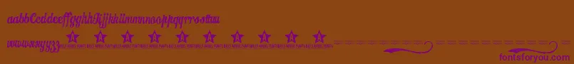 CANDY    Font – Purple Fonts on Brown Background