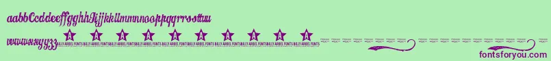 CANDY    Font – Purple Fonts on Green Background