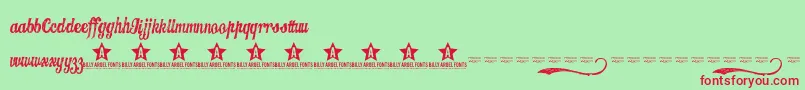 CANDY    Font – Red Fonts on Green Background