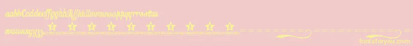 CANDY   -Schriftart – Gelbe Schriften auf rosa Hintergrund