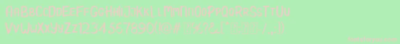 Candy Demo Font – Pink Fonts on Green Background