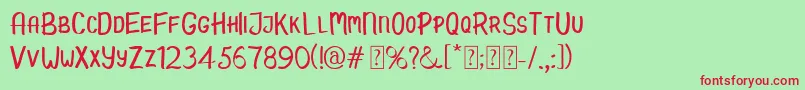 Candy Demo Font – Red Fonts on Green Background