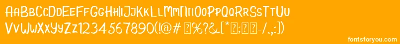 Candy Demo Font – White Fonts on Orange Background