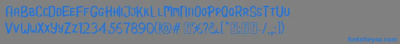 Candy Demo Font – Blue Fonts on Gray Background