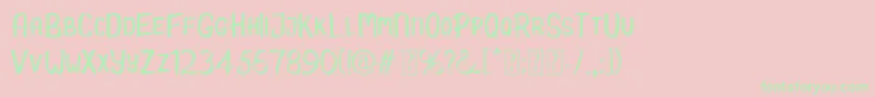 Candy Demo Font – Green Fonts on Pink Background