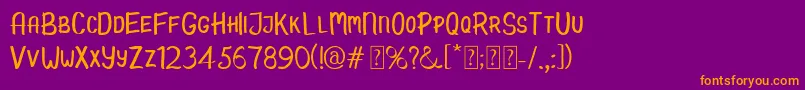 More about Candy Demo Font Candy Demo Font – Orange Fonts on Purple Background