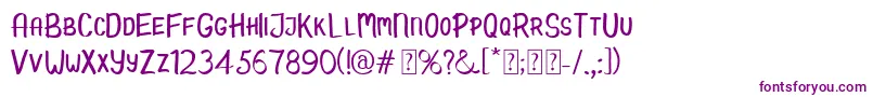 Candy Demo Font – Purple Fonts on White Background