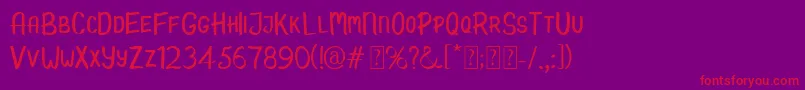 Candy Demo Font – Red Fonts on Purple Background