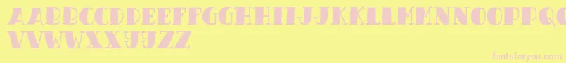 Candy Night Demo Font – Pink Fonts on Yellow Background