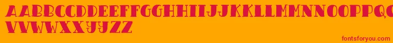 Candy Night Demo Font – Red Fonts on Orange Background