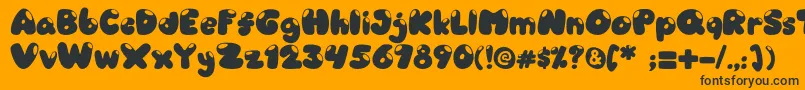 Candyshop Font – Black Fonts on Orange Background