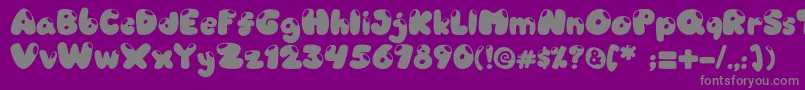 Candyshop Font – Gray Fonts on Purple Background