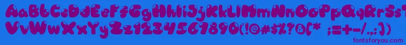 Candyshop Font – Purple Fonts on Blue Background