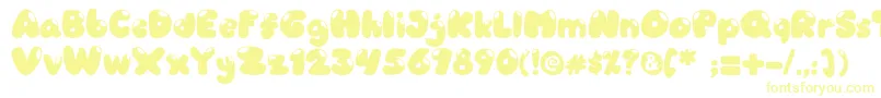 Candyshop Font – Yellow Fonts on White Background