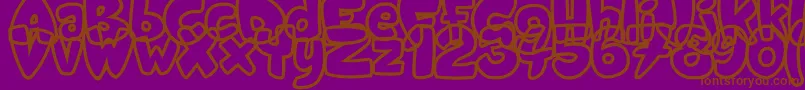 Candyshop Font – Brown Fonts on Purple Background